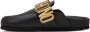 Moschino Black Maxi Lettering Logo Loafers - Thumbnail 3