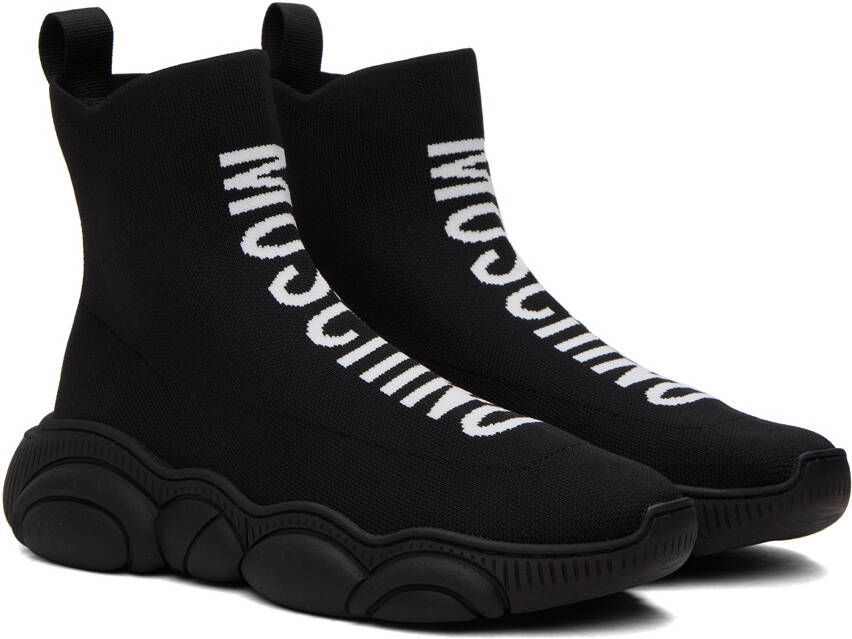 Moschino Black Slip-On Sneakers