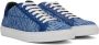 Moschino Blue All-Over Logo Denim Sneakers - Thumbnail 4