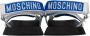 Moschino Blue Jacquard Logo Sandals - Thumbnail 2