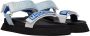 Moschino Blue Jacquard Logo Sandals - Thumbnail 4