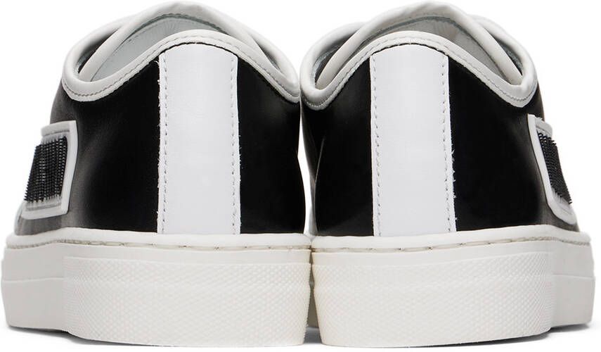 Moschino Kids Black & White Paneled Sneakers