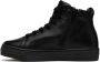 Moschino Kids Black Leather High Sneakers - Thumbnail 3
