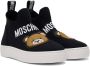 Moschino Kids Black Teddy Sock High Sneakers - Thumbnail 4