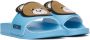 Moschino Kids Blue 3D Teddy Slides - Thumbnail 4