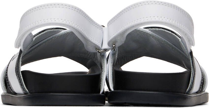 Moschino Kids White Criss-Cross Sandals