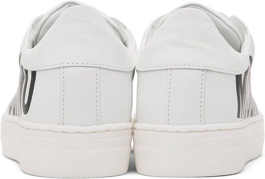 Moschino Kids White Leather Sneakers