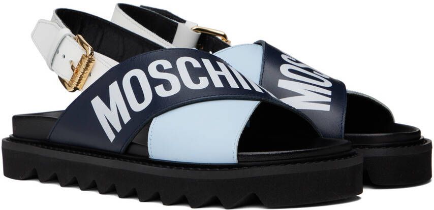 Moschino Multicolor Criss-Cross Sandals