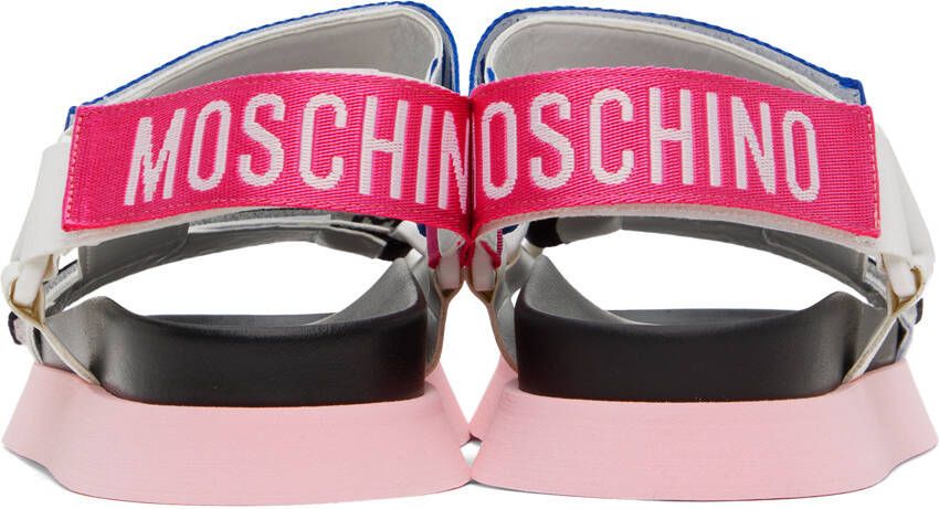 Moschino Multicolor Logo Tape Sandals