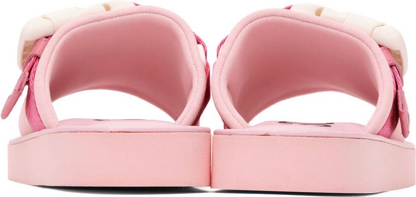 Moschino Pink Buckle Slides