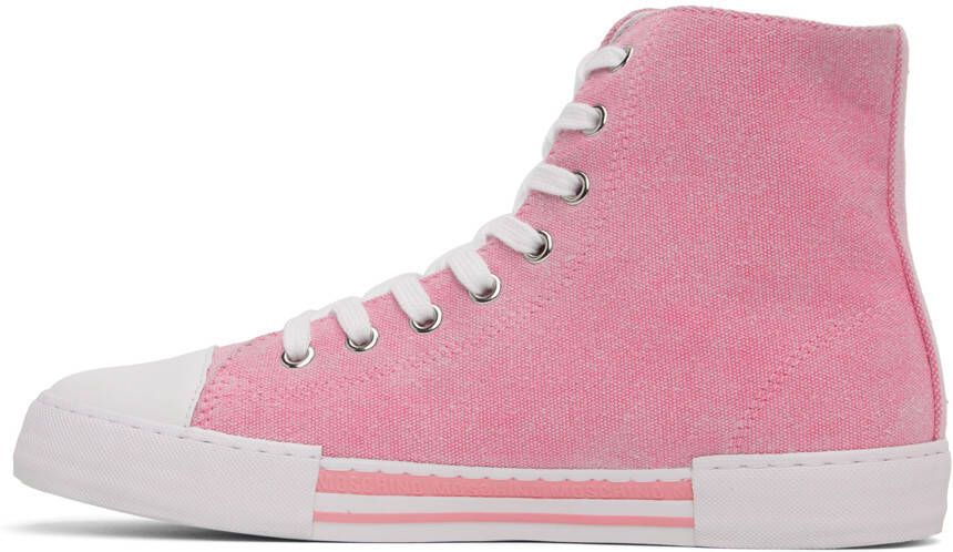 Moschino Pink Heart Flower Group Sneakers
