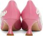 Moschino Pink Icing Logo Heels - Thumbnail 4