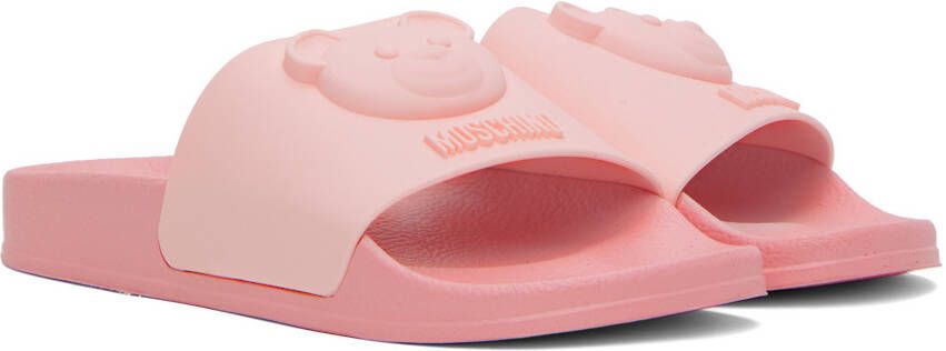 Moschino Pink Pool Slides