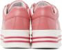 Moschino Pink Smiley Platform Sneakers - Thumbnail 4