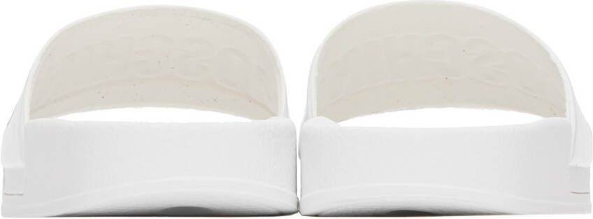 Moschino White Embossed Sandals
