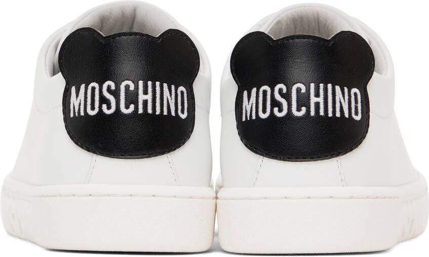 Moschino White Embossed Sneakers