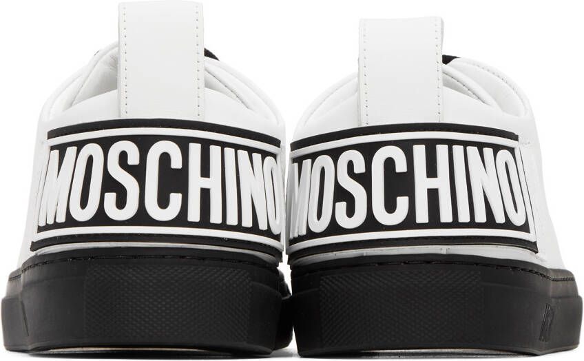 Moschino White Embossed Sneakers