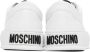 Moschino White Faux-Leather Sneakers - Thumbnail 2