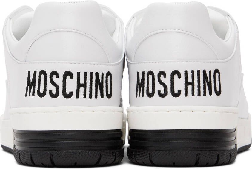 Moschino White Streetball Teddy Bear Sneakers