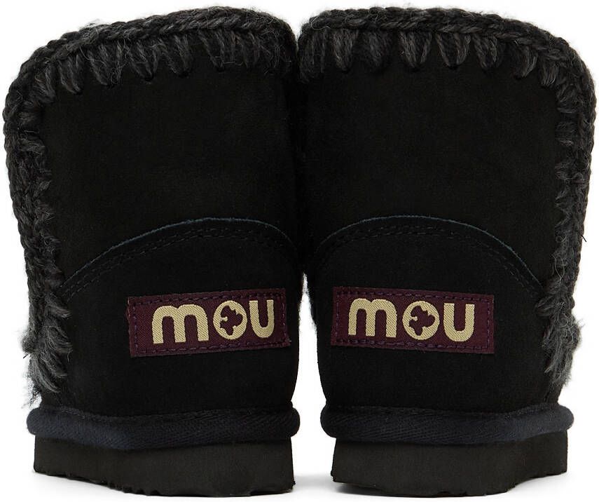 Mou Baby Black Suede Ankle Boots