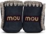 Mou Baby Navy Velcro Suede Pre-Walkers - Thumbnail 2
