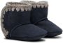 Mou Baby Navy Velcro Suede Pre-Walkers - Thumbnail 3