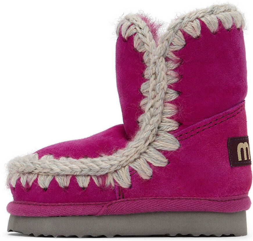 Mou Baby Pink Suede Ankle Boots
