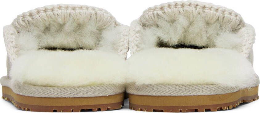 Mou Gray Full Stitch Slippers