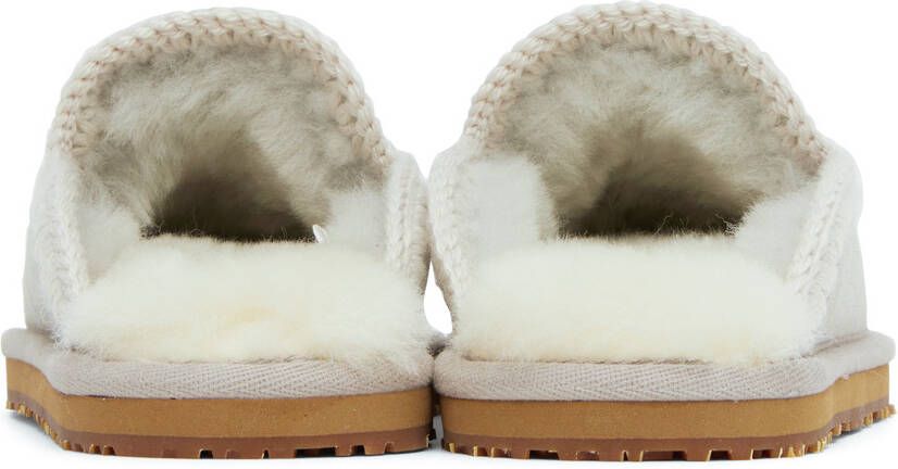 Mou Gray Stitch Slippers