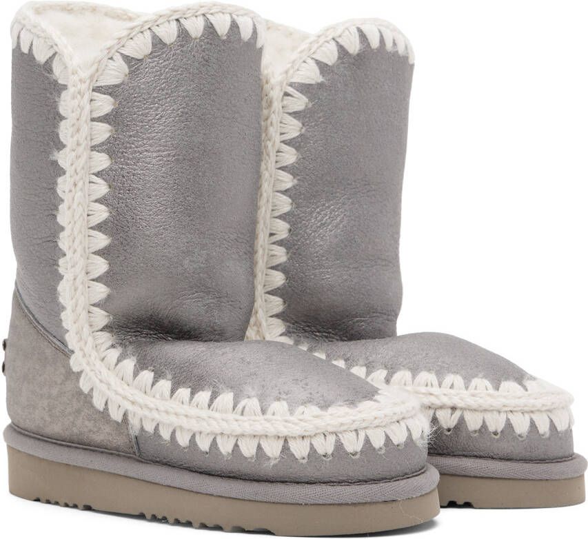 Mou Gray Suede Boots