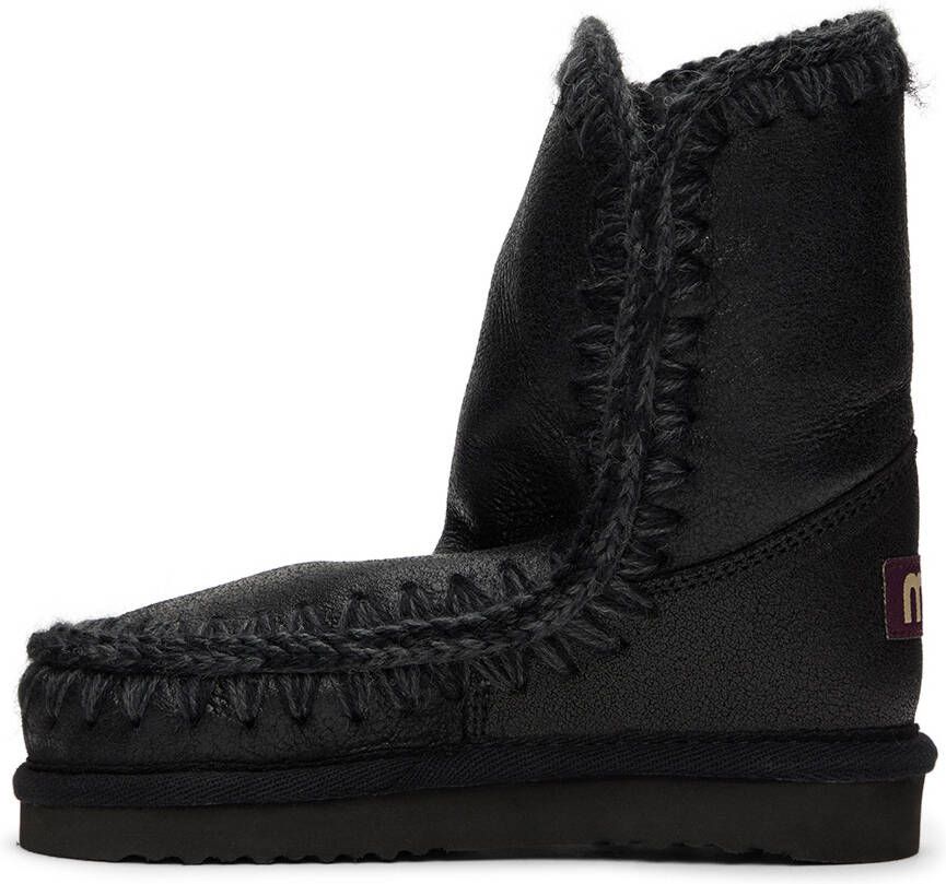 Mou Kids Black Suede Boots