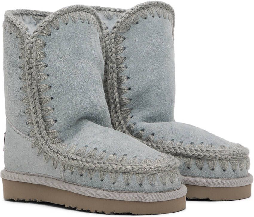 Mou Kids Blue Suede Boots