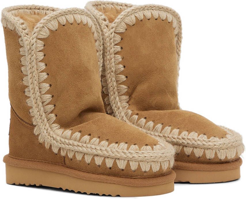 Mou Kids Brown Suede Boots