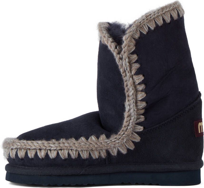 Mou Kids Navy Ankle 18 Boots