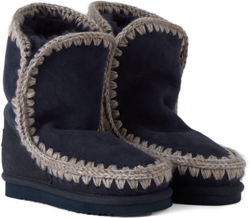 Mou Kids Navy Ankle 18 Boots