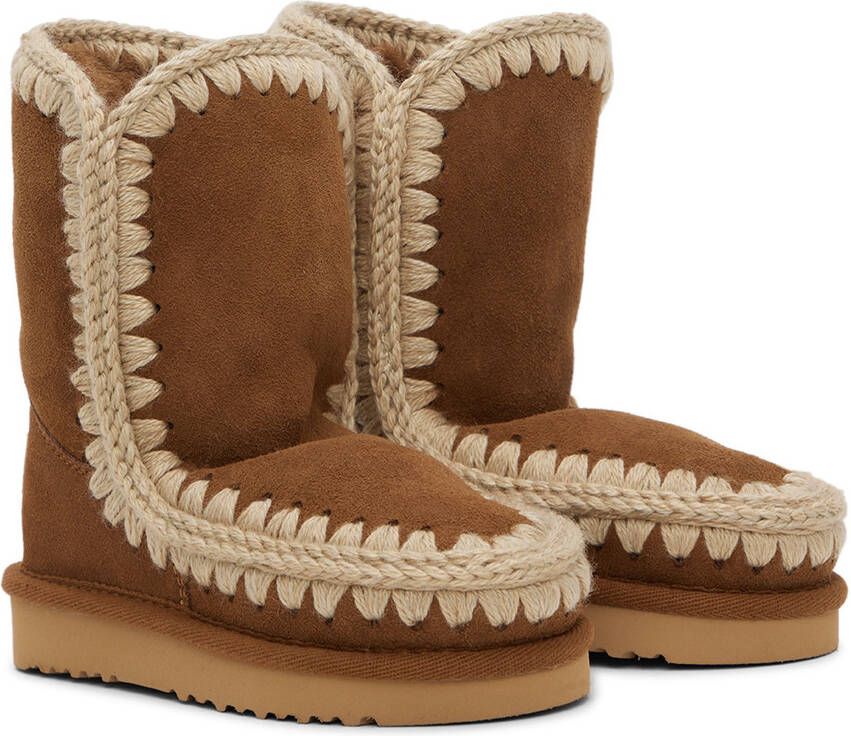 Mou Kids Tan Suede Boots