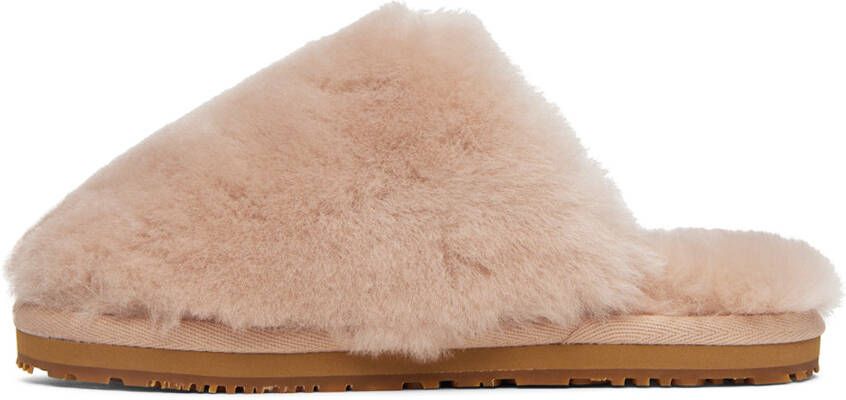 Mou Pink Sheepskin Fur Slippers