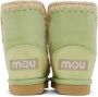 Mou SSENSE Exclusive Kids Green Boots - Thumbnail 2