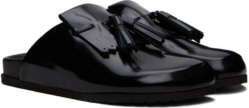 MSGM Black Tassel Slippers