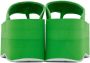 MSGM Green Rubber Platform Sandals - Thumbnail 2