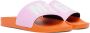MSGM Pink & Orange Embossed Slides - Thumbnail 4