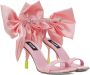 MSGM Pink Bow Heeled Sandals - Thumbnail 4