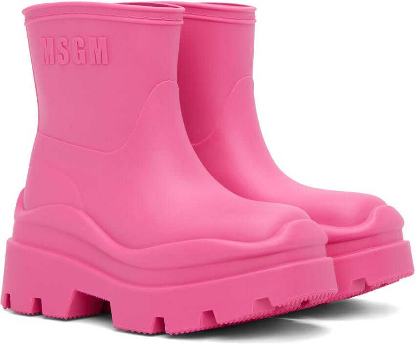 MSGM Pink Supergomma Boots