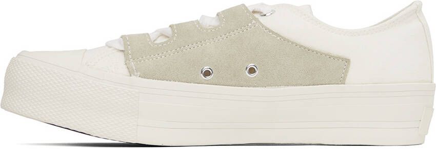 NEEDLES White Asymmetric Ghillie Sneakers
