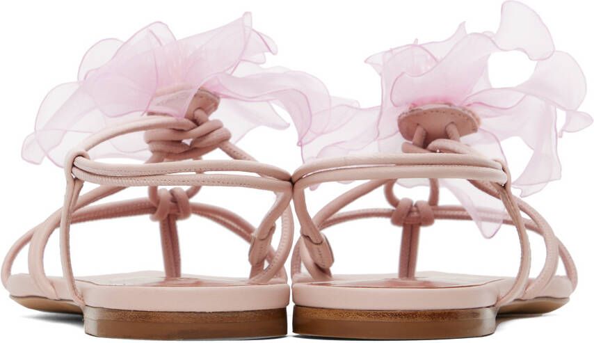 Nensi Dojaka Pink Floral Sandals