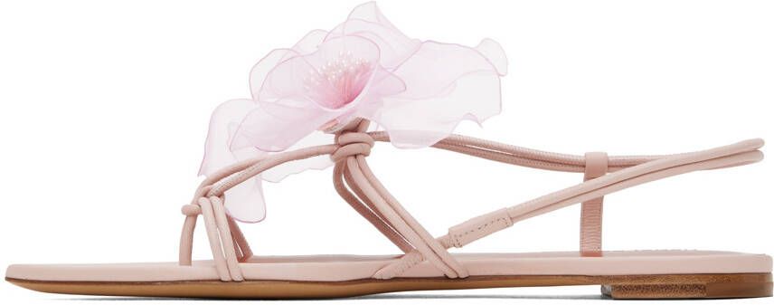 Nensi Dojaka Pink Floral Sandals