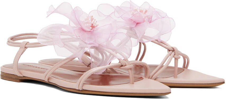 Nensi Dojaka Pink Floral Sandals