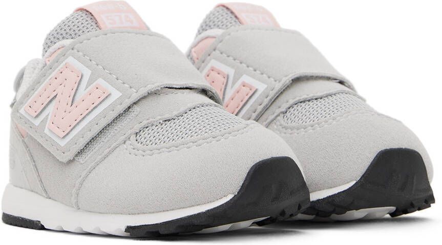 New Balance Baby Gray 574 NEW-B Hook & Loop Sneakers
