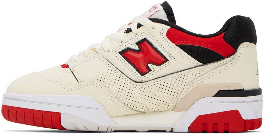 New Balance Beige & Red 550 Sneakers