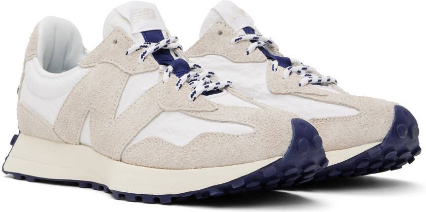 New Balance Beige & White 327 Sneakers